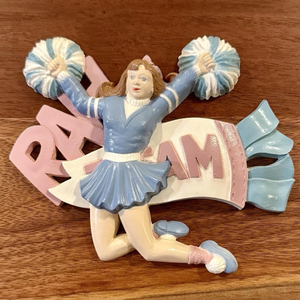VTG 1993 Burwood Homco 1990s Home Interiors Cheerleader Wall Decor‎ Plaque 3264